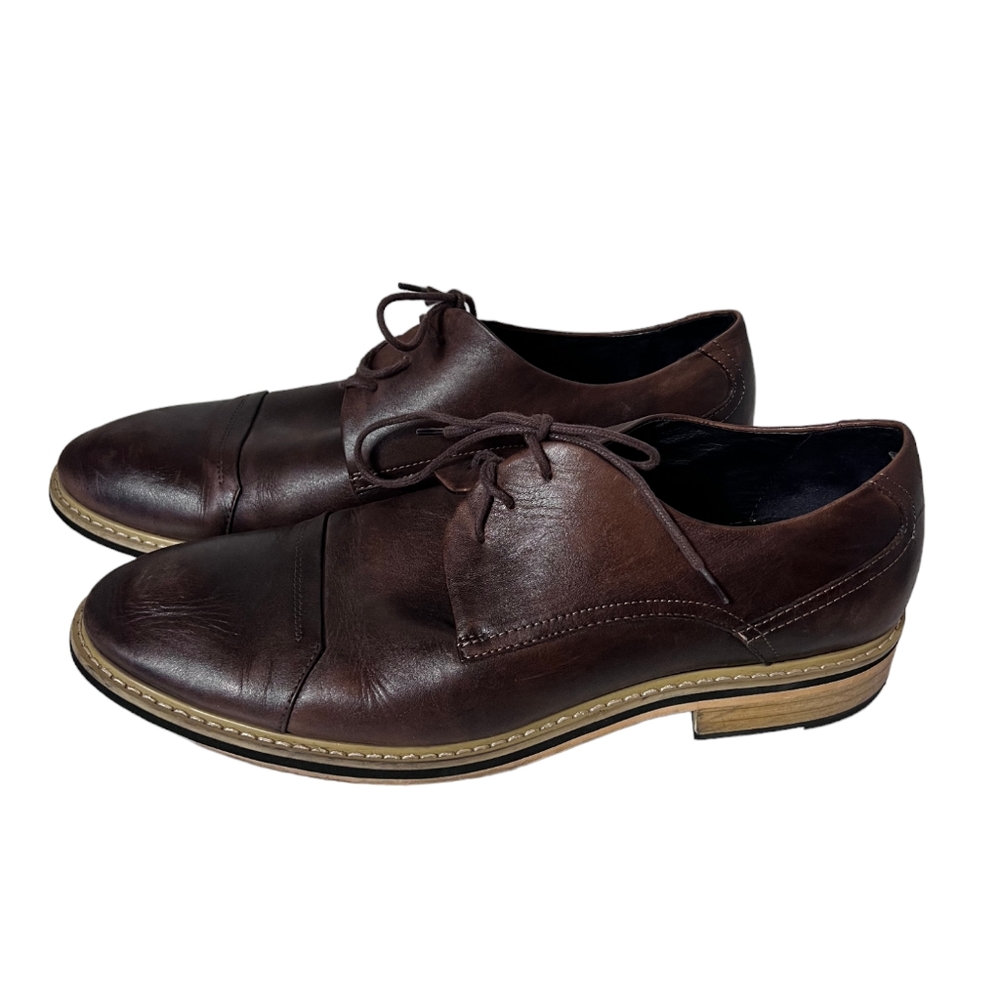 Hart Schaffner Marx‎ Men's lace up Oxford Brown soft Leather size 12